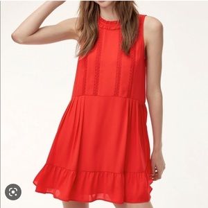 ARITZIA Sunday Best Red Orange Raleigh Mini A-line Dress